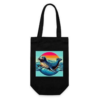 seal - Gift Bag for Bottles - black - Front