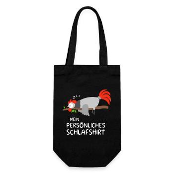 Funny sleep shirt pajama chicken saying gift - Gift Bag for Bottles - black - Front