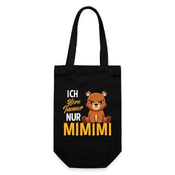 Ich Höre Immer Nur Mimimi Bär - Geschenkbeutel für Flaschen - Schwarz - Vorne