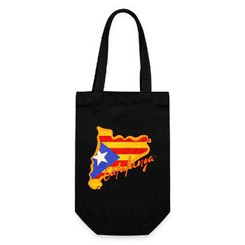 J'aime la Catalogne, carte de la Catalogne - Sac à bouteille - noir - Devant