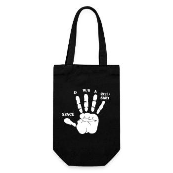 Funny Gamer Hand Computer Game Esports Gamer - Gift Bag for Bottles - black - Front