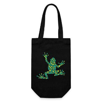 Grenouille pointue faite de cercles colorés - Sac à bouteille - noir - Devant