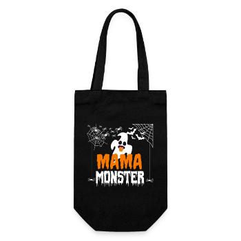 Mama Monster Halloween Shirt Kostüm Gespenst Geist - Geschenkbeutel für Flaschen - Schwarz - Vorne