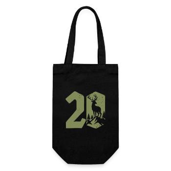 Jäger 20. Geburtstag Jagd 20 Jahre Zahl Hirsch - Geschenkbeutel für Flaschen - Schwarz - Vorne