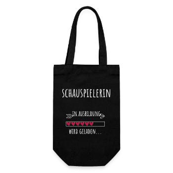 Schauspiel Studium Beruf Ausbildung Schauspielerin - Geschenkbeutel für Flaschen - Schwarz - Vorne