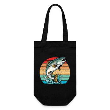 Pêche au saumon Pêche au saumon de l’Atlantique Pêcheur à la ligne - Sac à bouteille - noir - Devant