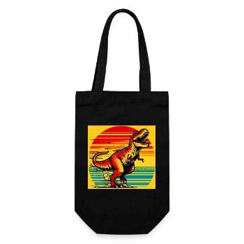 dinosaure - Sac à bouteille - noir - Devant