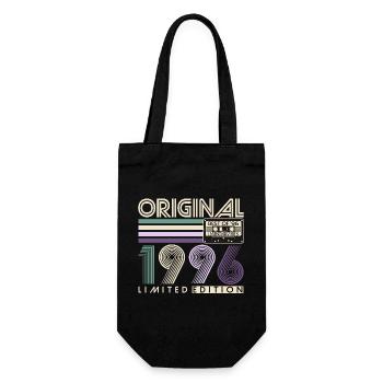  1996 Jahrgang Retro 30. Geburtstag Geschenk - Geschenkbeutel für Flaschen - Schwarz - Vorne