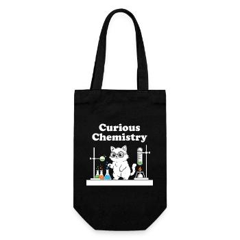 Chat de la Chimie Curieuse - Sac à bouteille - noir - Devant