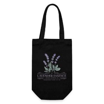Lavendel Vintage - Geschenkbeutel für Flaschen - Schwarz - Vorne