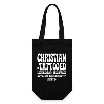 Christian Ink Blick unter die Oberfläche - Geschenkbeutel für Flaschen - Schwarz - Vorne