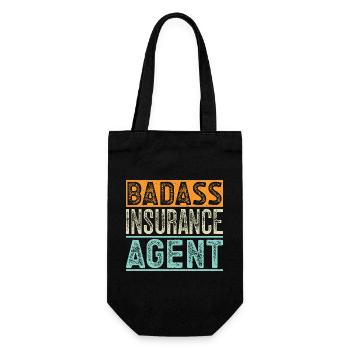 Insurance Agent Badass Funny Insurance Broker - Geschenkbeutel für Flaschen - Schwarz - Vorne