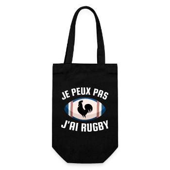 I can't I have rugby - Gift Bag for Bottles - black - Front