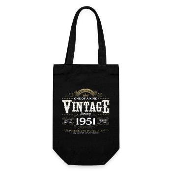 75e anniversaire Millésime de janvier 1951 - Sac à bouteille - noir - Devant