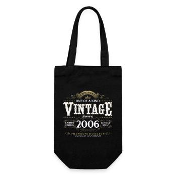 20th Birthday Vintage January Vintage 2006 - Gift Bag for Bottles - black - Front