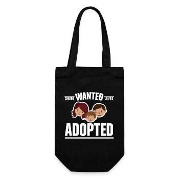 Wanted Chosen Loved Adopted Family - Gift Bag for Bottles - black - Front