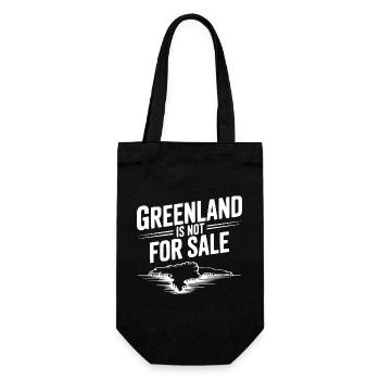 Greenland is Not for Sale - Gift Bag for Bottles - black - Front