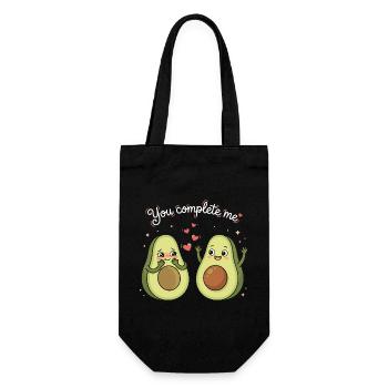 Lavocado - you complete me - Avocado Love - Gift Bag for Bottles - black - Front