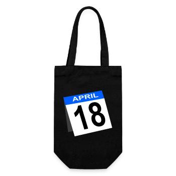 18. Geburtstag April Kalender - Geschenkbeutel für Flaschen - Schwarz - Vorne