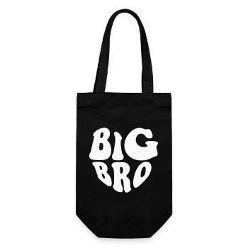 Big Brother Heart Logo - Customizable color - Gift Bag for Bottles - black - Front