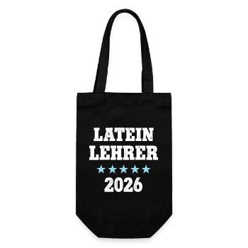 Latin Teacher 2026 Occupation Study Latin Teacher Training - Gift Bag for Bottles - black - Front