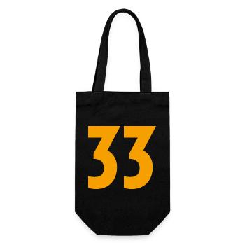 33 - Geschenkbeutel für Flaschen - Schwarz - Vorne