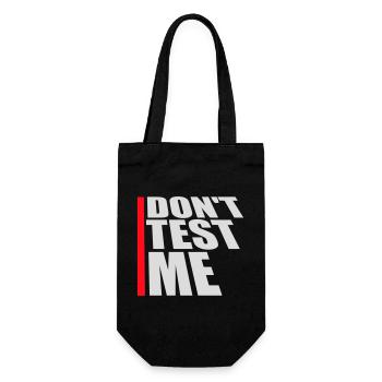 Ne me teste pas coquine, citation drôle de logo - Sac à bouteille - noir - Devant