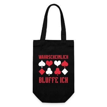 Poker, probablement que je bluffe - Sac à bouteille - noir - Devant