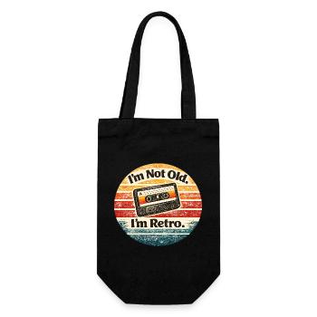 I'm not old, I'm retro - Gift Bag for Bottles - black - Front