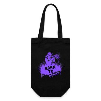 Born to Spray Urban Art Graffiti Streetwear - Geschenkbeutel für Flaschen - Schwarz - Vorne