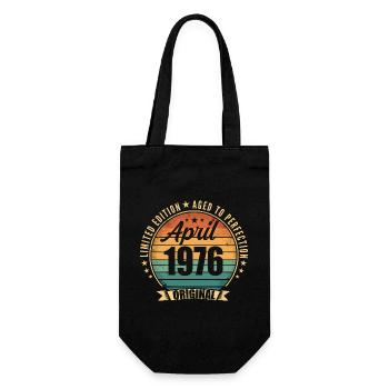 Cadeau d’anniversaire rétro vintage de Avril 1976 - Sac à bouteille - noir - Devant