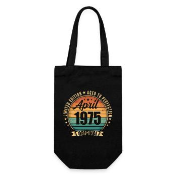 Cadeau d’anniversaire rétro vintage de Avril 1975 - Sac à bouteille - noir - Devant