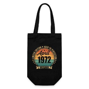 Cadeau d’anniversaire rétro vintage de Avril 1972 - Sac à bouteille - noir - Devant