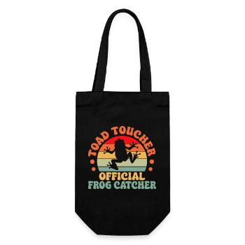 Frog Catcher Toad Toucher Official Catcher Frog - Geschenkbeutel für Flaschen - Schwarz - Vorne