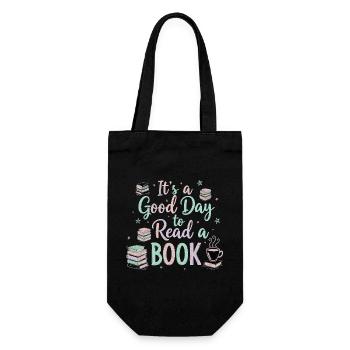 Good Day Read Book - Gift Bag for Bottles - black - Front