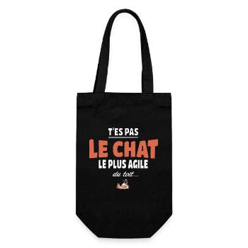 T’es pas le chat le plus agile du toit – Vanne - Sac à bouteille - noir - Devant