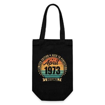 Cadeau d’anniversaire rétro vintage de Avril 1973 - Sac à bouteille - noir - Devant