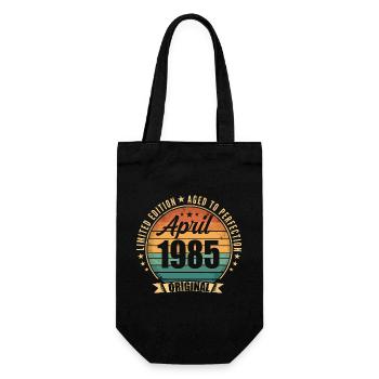 Cadeau d’anniversaire rétro vintage de Avril 1985 - Sac à bouteille - noir - Devant