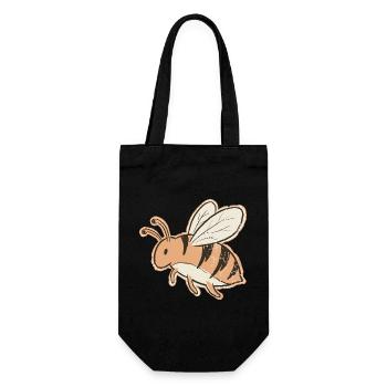 Orange Cartoon Bee Stripes Tiger - Gift Bag for Bottles - black - Front