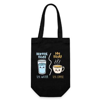 Coffee vs water 72% - Gift Bag for Bottles - black - Front