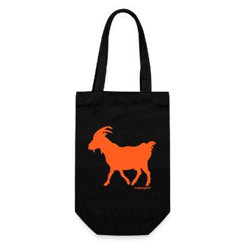 Goat scapegoat orange - Gift Bag for Bottles - black - Front