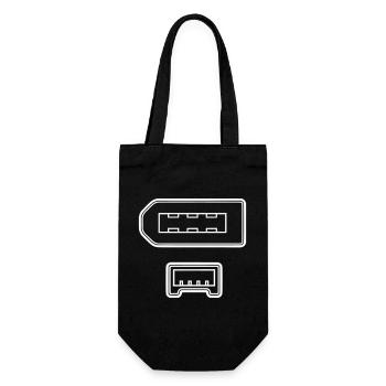 Firewire connector - Geschenkbeutel für Flaschen - Schwarz - Vorne