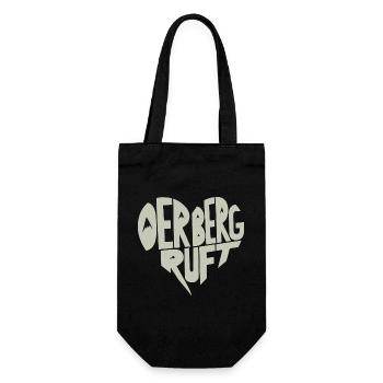 Der Berg ruft Herzdesign - Geschenkbeutel für Flaschen - Schwarz - Vorne