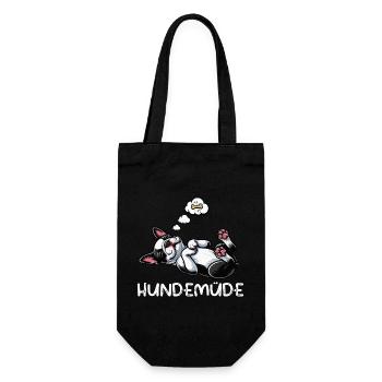 Hundemüde Boston Terrier Boston terrier besitzer  - Geschenkbeutel für Flaschen - Schwarz - Vorne