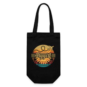 Flygirl Retro Sunset - Gift Bag for Bottles - black - Front