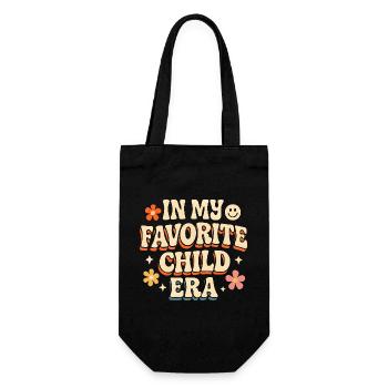 In My Favorite Child Era Tochter Familien Humor - Geschenkbeutel für Flaschen - Schwarz - Vorne