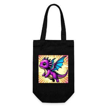 dragon - Gift Bag for Bottles - black - Front