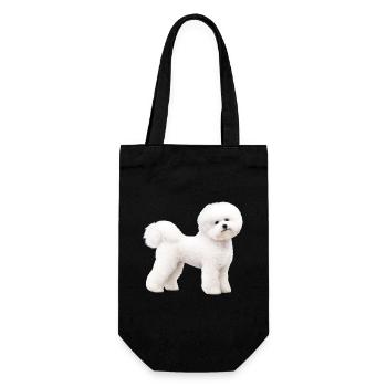Bichon Frisé réaliste - Sac à bouteille - noir - Devant
