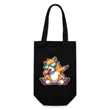 Capybara papa - Gift Bag for Bottles - black - Front