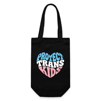 LGBTQ Pride Month - Protect Trans Kids - Gift Bag for Bottles - black - Front
